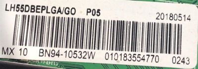 KIT DE TARJETAS PARA SAMSUNG / NUMERO DE PARTE MAIN BN94-10532W / BN41-02365A / BN97-10612E / BN9410532W / NUMERO DE PARTE FUENTE BN4400736B / BN44-00736B / F55S1_FHS / NUMERO DE PARTE T-CON 5555T23C29 / 55.55T23.C29 / T550HVN08.3 / MODELO LH55DBEPLGA/GO - Imagen 4